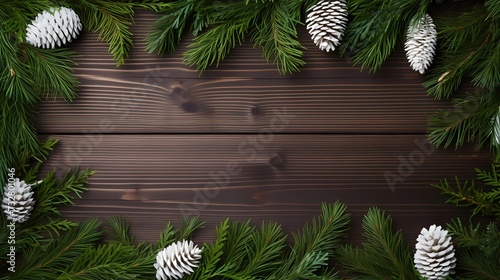seamless background with coniferous branches pattern, coniferous, fir, 
