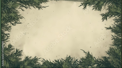 seamless background with coniferous branches pattern, coniferous, fir, 