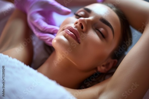 Photo of woman skin care treatment