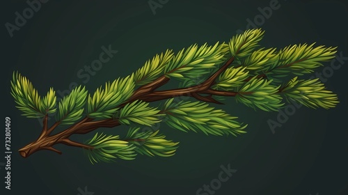 seamless background with coniferous branches pattern, coniferous, fir, 