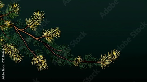 seamless background with coniferous branches pattern, coniferous, fir, 