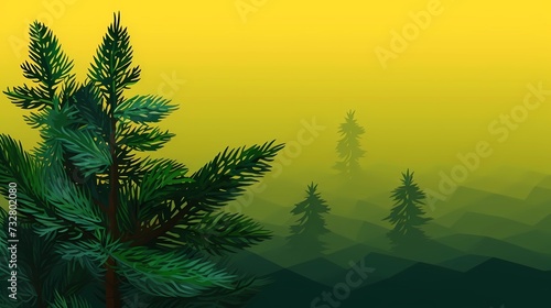 seamless background with coniferous branches pattern  coniferous  fir  