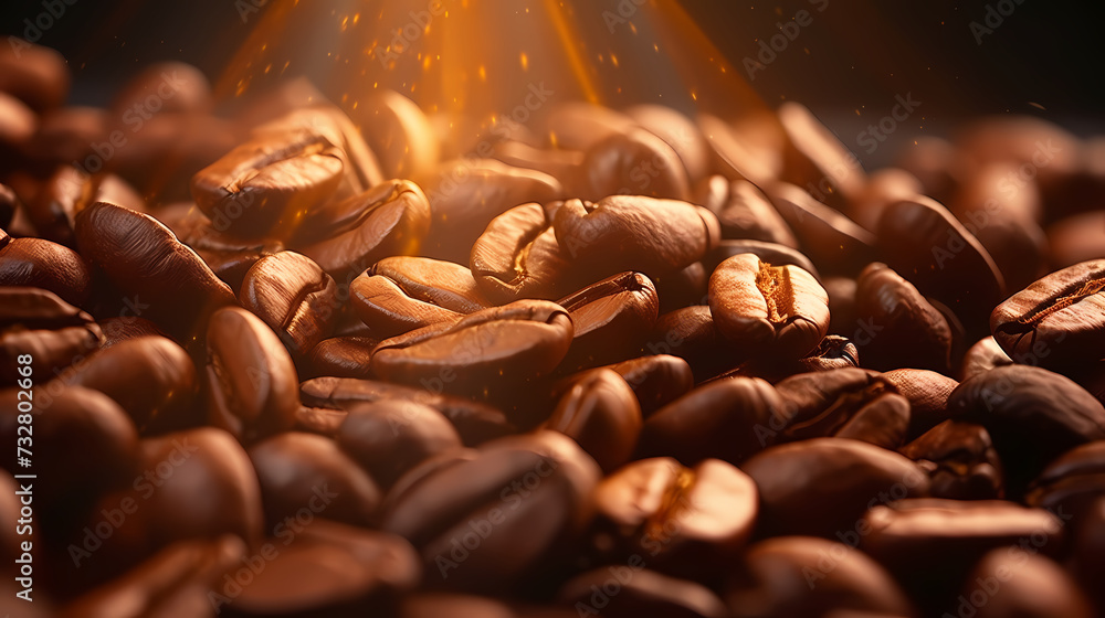 Coffee top view commercial photography, top down view with space for text Coffee top view commercial photography, top down view with space for text