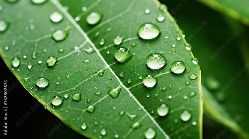 Leaf with water drops. Eco concept Leaf with water drops. Eco concept