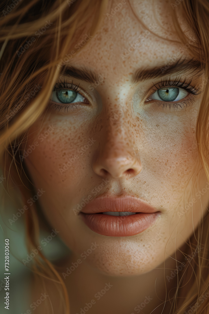 A close-up portrait in vertical format, highlighting facial features and expressions. Concept of detailed portraiture in a mobile-friendly frame. Generative Ai. A close-up portrait in vertical format, highlighting facial features and expressions. Concept of detailed portraiture in a mobile-friendly frame. Generative Ai.