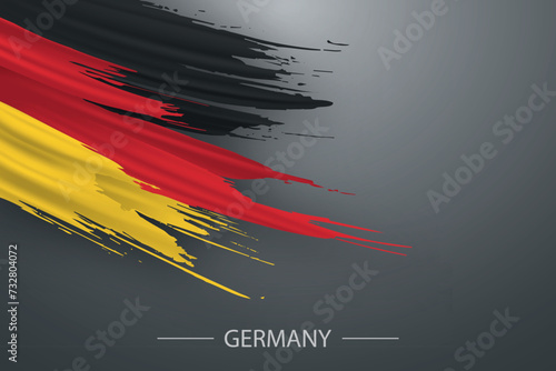 3d grunge brush stroke flag of Germany