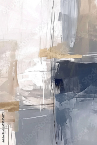 blue white and beige watercolor and acrylic abstraction. suitable for instagram background or any other vertical background