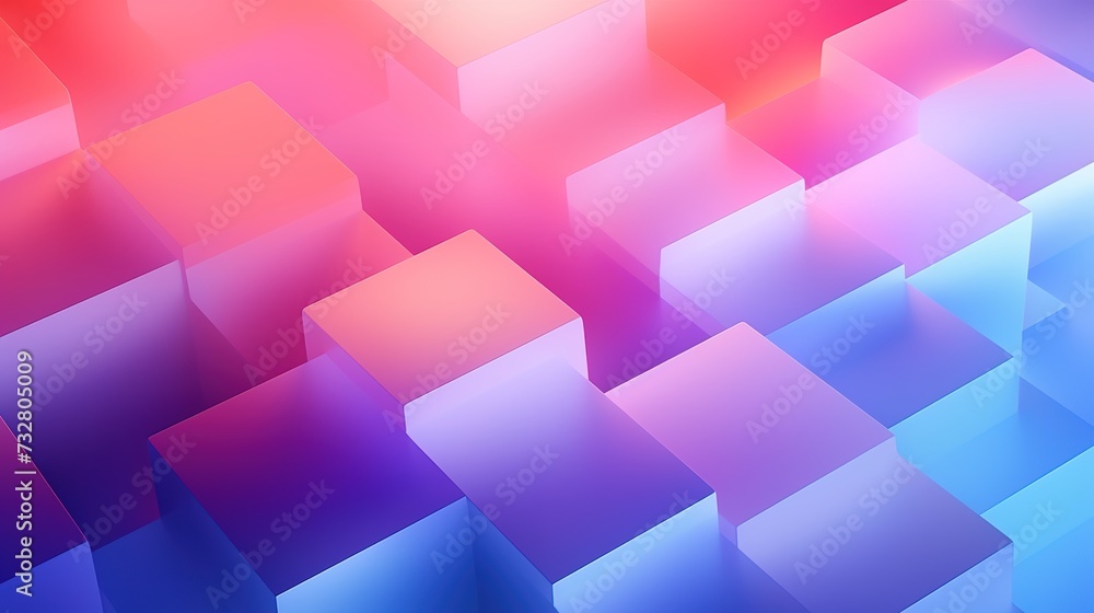 3D illustration.Trendy simple geometric color gradient abstract background. Geometric dynamic shapes. Technology digital template with shadows and lights on gradient background, generstive ai 3D illustration.Trendy simple geometric color gradient abstract background. Geometric dynamic shapes. Technology digital template with shadows and lights on gradient background, generstive ai