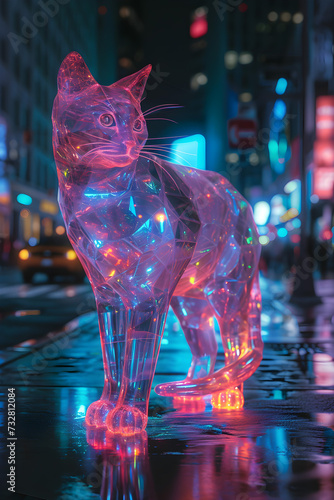 cat animal with amazing transparent effect © muhammad
