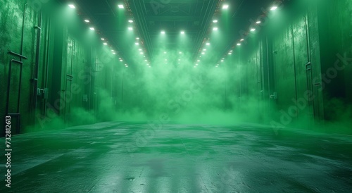 A mysterious green fog seeps into the room, as if beckoning from an enchanted outdoor world of secrets and intrigue