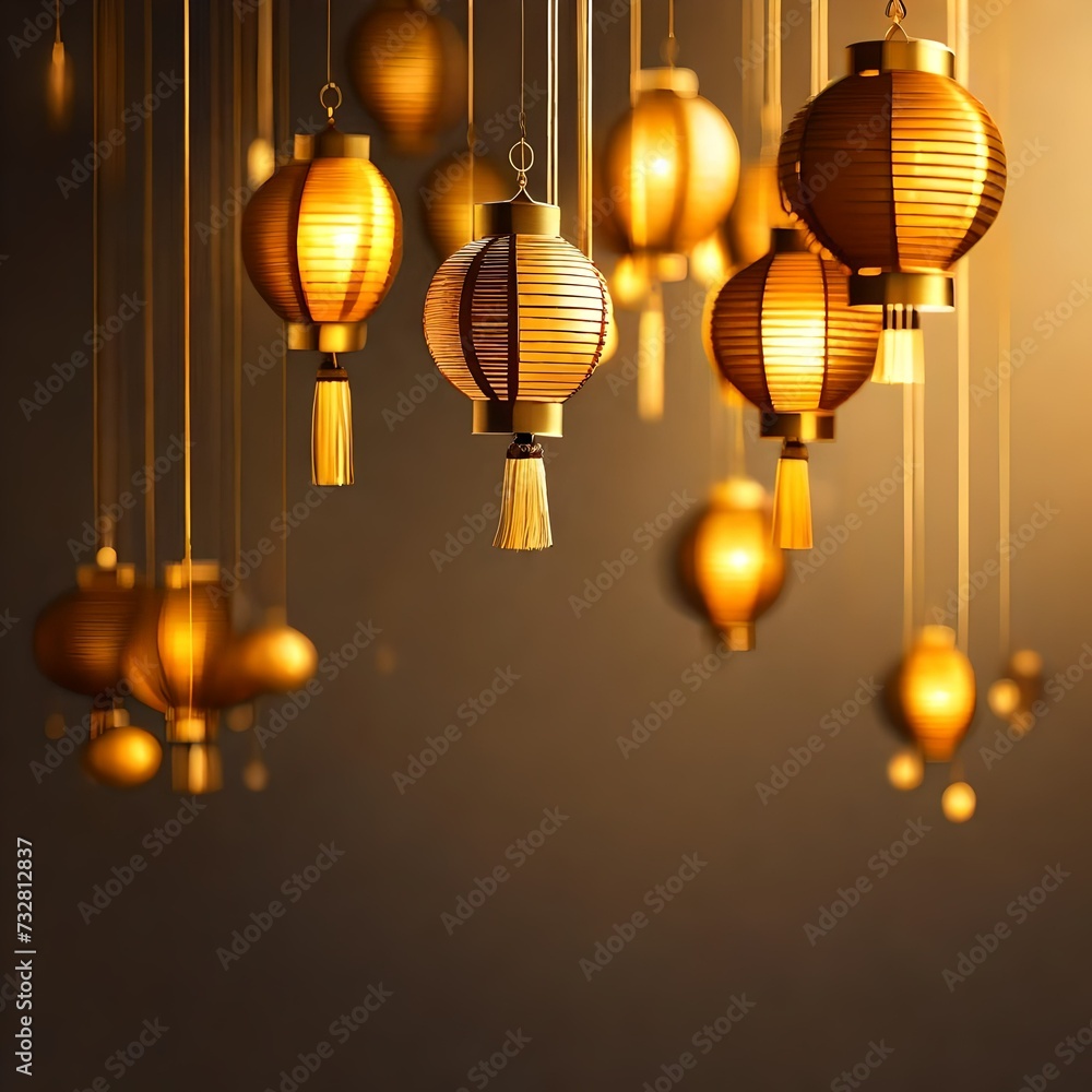 Obraz premium Islamic lanterns and backgrounds for Ramadan, holidays and occasions