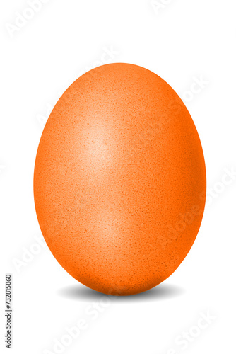 Orange easter egg isolated over white background