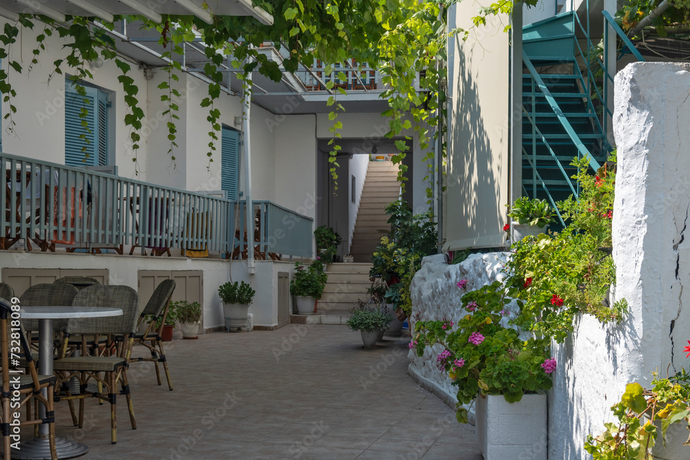 Obraz premium Summer view of village of Agios Nikitas at Lefkada, Greece