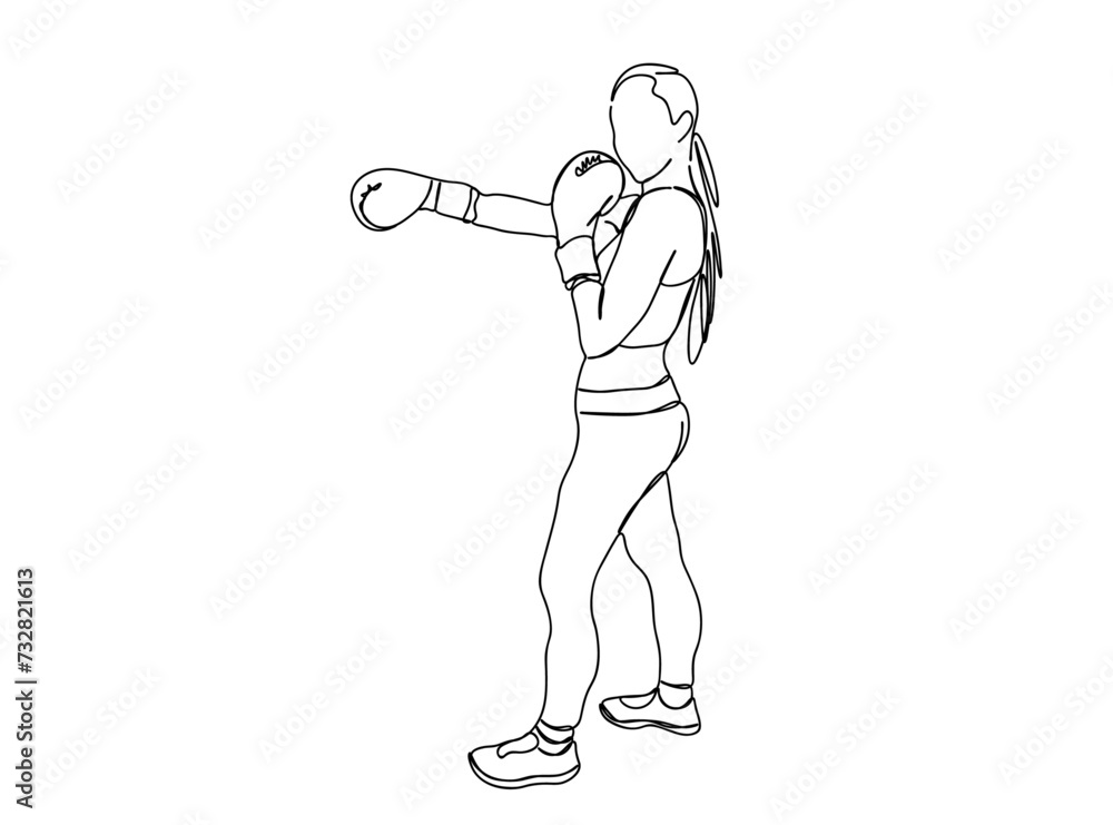 Boxing Player Single Line Drawing Ai, EPS, SVG, PNG, JPG zip file Boxing Player Single Line Drawing Ai, EPS, SVG, PNG, JPG zip file