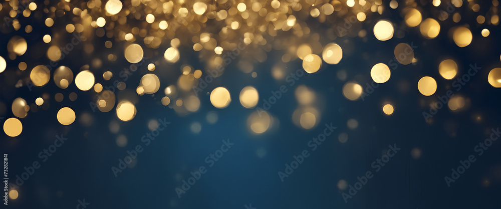 Twilight Enchantment: Blue and Gold Bokeh, Creating an Aura of Elegance and Mystery - Ideal for Festive Celebrations and Opulent Banners - Abstract Background Twilight Enchantment: Blue and Gold Bokeh, Creating an Aura of Elegance and Mystery - Ideal for Festive Celebrations and Opulent Banners - Abstract Background