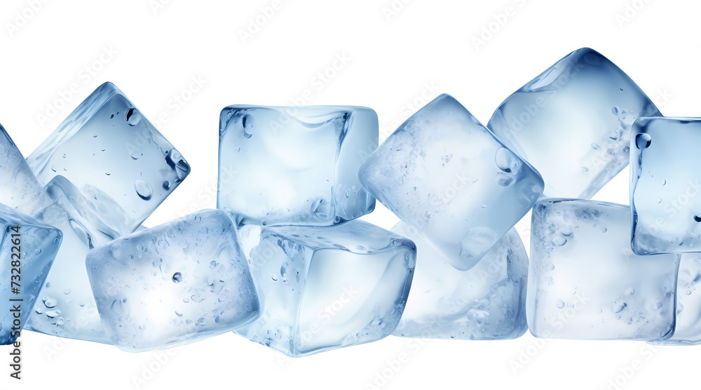 Obraz premium Fresh ice cube cutout