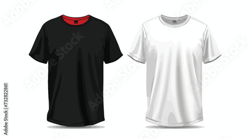 Black and white and color men's t-shirts.
