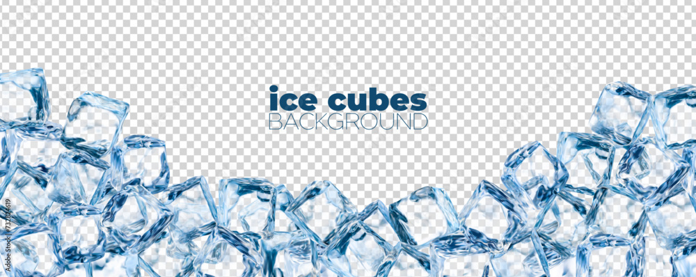  ice cubes  - obrazy, fototapety, plakaty 