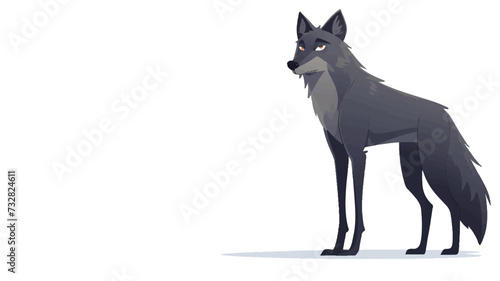 Black Wolf or Timber Wolf (Canis lupus) standing.
