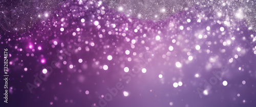 Soothing Silver Serenity: Softly Illuminated Bokeh and Shiny Metallic Accents Create a Peaceful Atmosphere, Perfect for a Serene Silver-themed Party - Abstract Purple & Silver Background