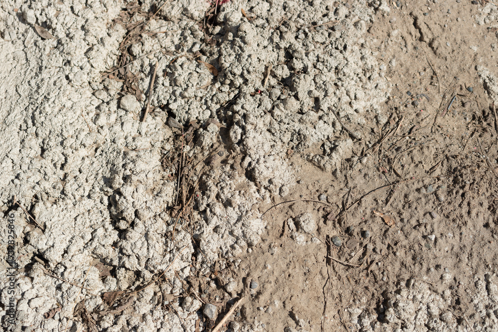 concrete with stone aggregate and dried soil concrete with stone aggregate and dried soil