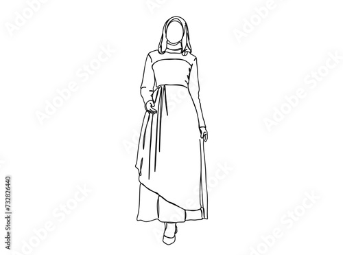 Woman, Girl Fashion, Clothings Single Line Drawing Ai, EPS, SVG, PNG, JPG zip file