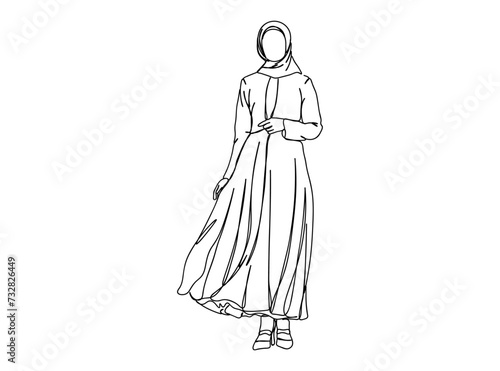 Woman, Girl Fashion, Clothings Single Line Drawing Ai, EPS, SVG, PNG, JPG zip file