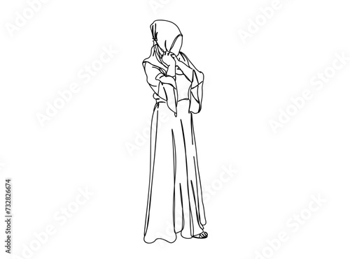 Woman, Girl Fashion, Clothings Single Line Drawing Ai, EPS, SVG, PNG, JPG zip file