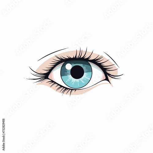 Eye in cartoon, doodle style. Image for t-shirt, web, mobile apps and ui. Isolated 2d vector illustration in logo, icon, sketch style, Eps 10. AI Generative