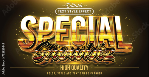 Editable text style effect - Special Showbiz text style theme.