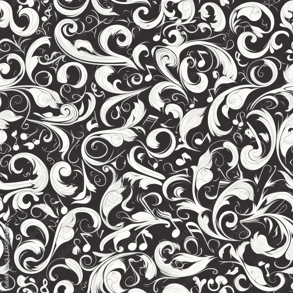 abstract patterns music, Seamless tile pattern AI art abstract patterns music, Seamless tile pattern AI art