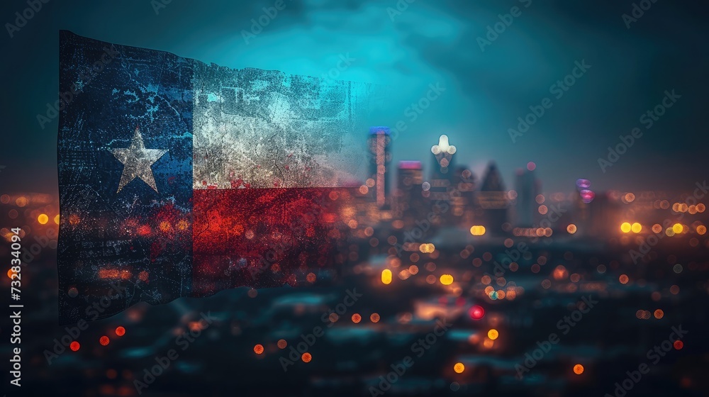 Greeting Card and Banner Design for Texas Independence Day Background