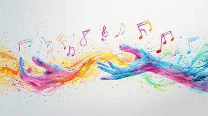 Greeting Card and Banner Design for World Music Therapy Day Background