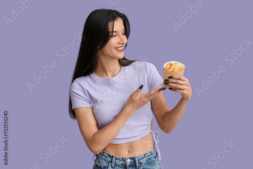 Beautiful young woman with ...