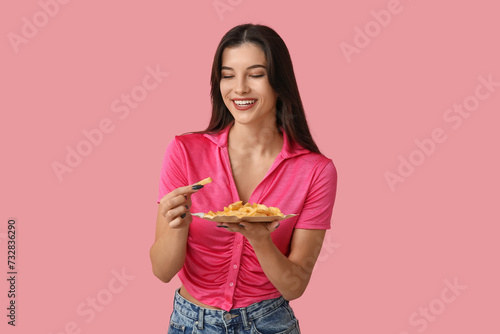 Beautiful young woman with ...