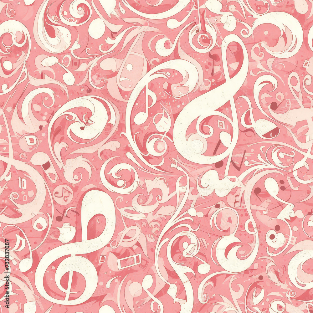 pink abstract patterns music, Seamless tile pattern AI art pink abstract patterns music, Seamless tile pattern AI art