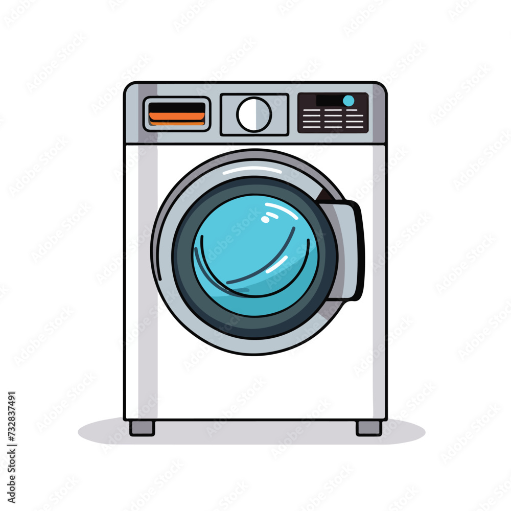 Outline icon automatic washing machine.