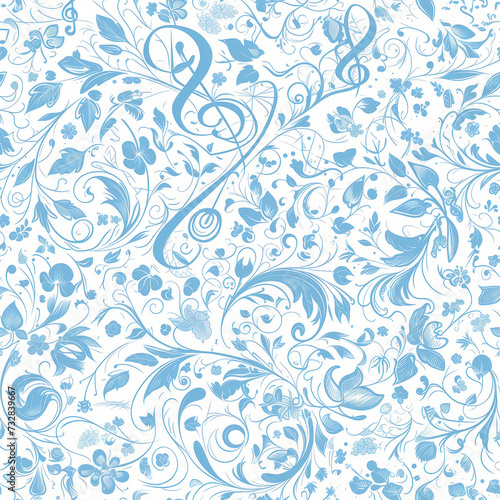 Wallpaper Mural abstract patterns music, Seamless tile pattern AI art Torontodigital.ca