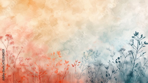 Soft Watercolor Botanical Background

 #732840459