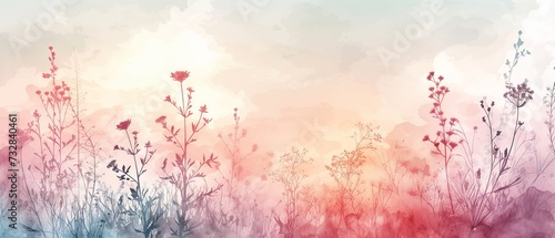 Soft Watercolor Botanical Background