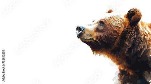Clipart bear digital vector graphic.