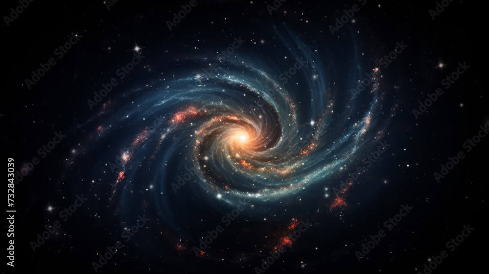 Spiral Galaxy. Neural network AI generated art