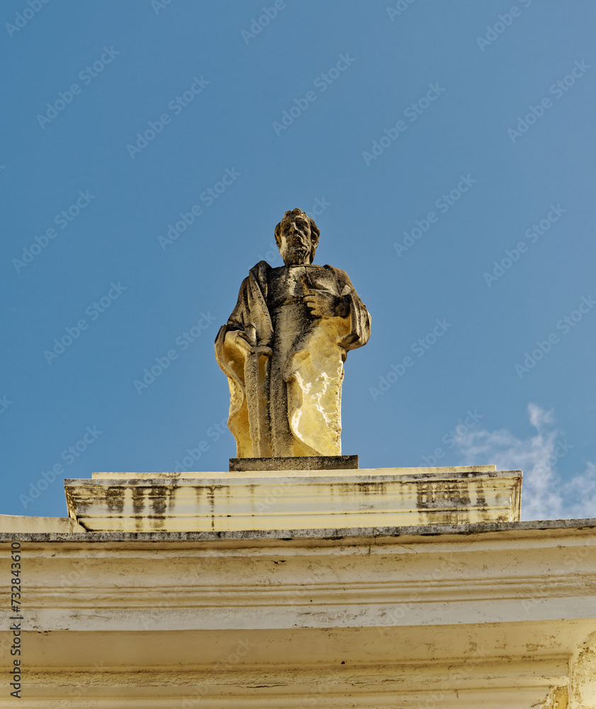 Old Statue on Chuch in San Juan