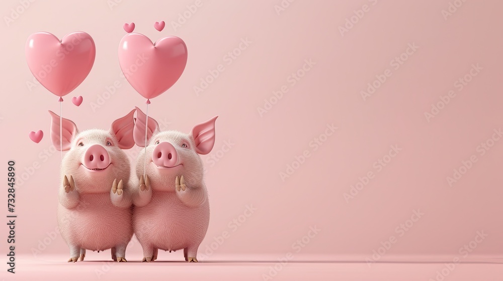 Greeting Card and Banner Design for National Pig Day Background Greeting Card and Banner Design for National Pig Day Background