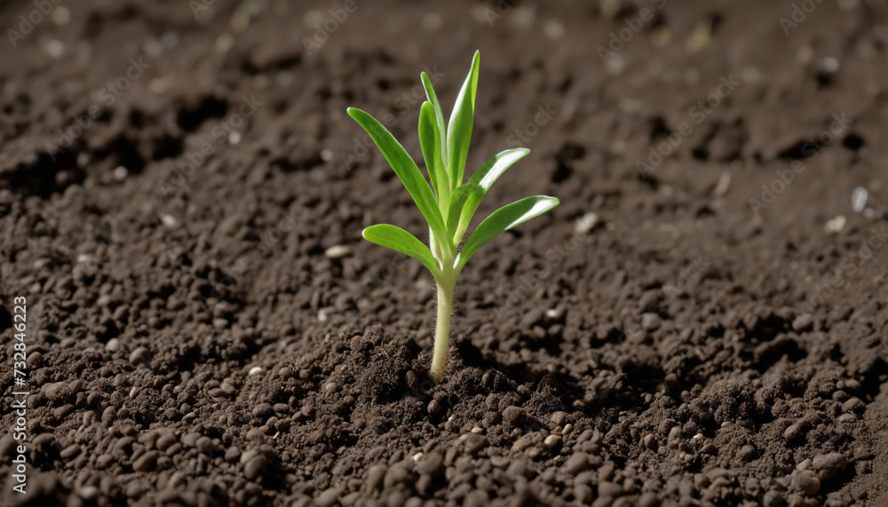 new plant sprouts out from soil new plant sprouts out from soil