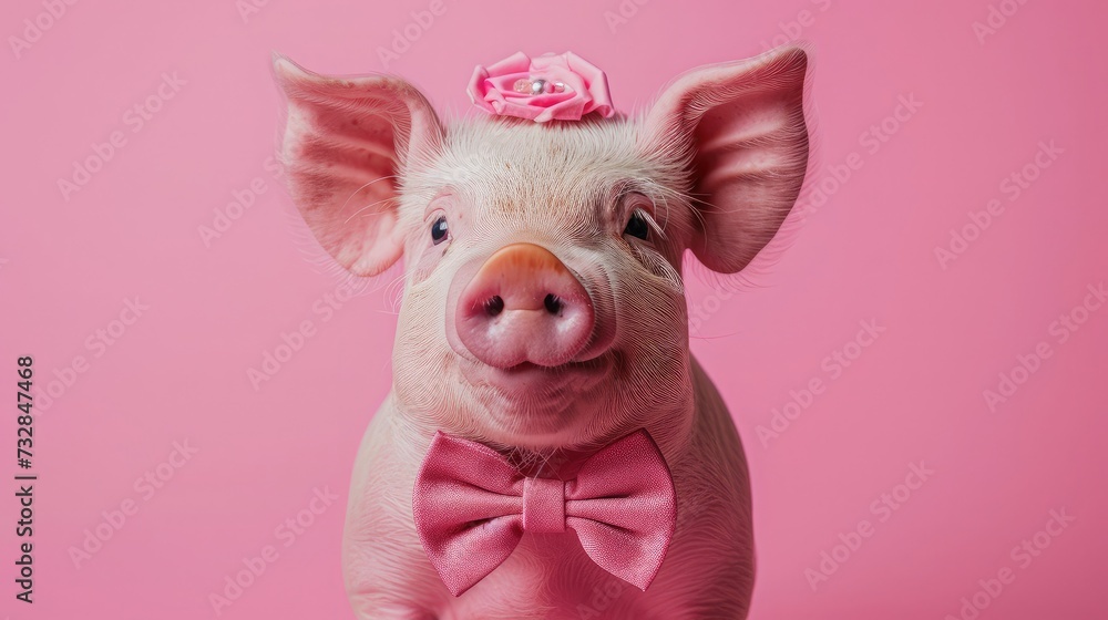 Greeting Card and Banner Design for National Pig Day Background Greeting Card and Banner Design for National Pig Day Background