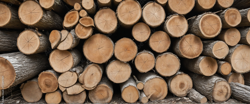 Log stack for campfire or fireplace, isolated on white background Log stack for campfire or fireplace, isolated on white background