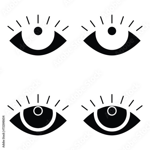 Eye icon vector design, illustration design