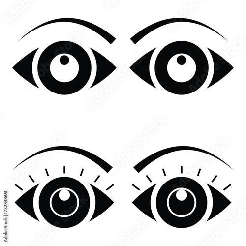 Obraz na płótnie Eye icon vector design, illustration design w salonie