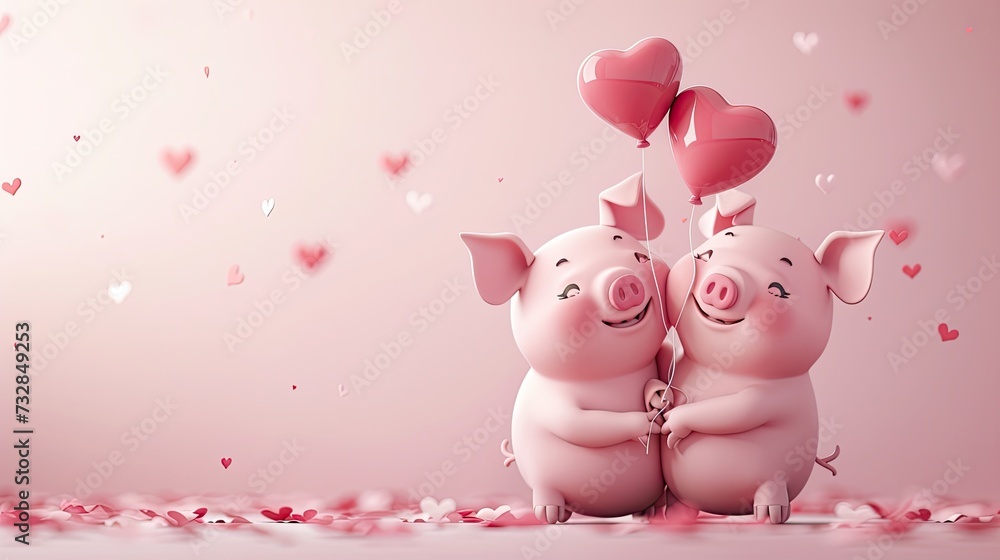 Greeting Card and Banner Design for National Pig Day Background Greeting Card and Banner Design for National Pig Day Background